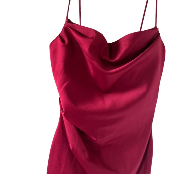 COPY - House of CB Anja Satin Corset Red Midi Dress - Picture 13 of 16